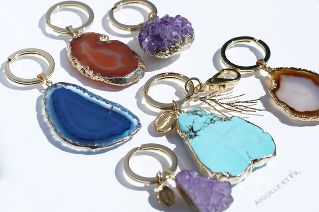 マグネサイトターコイズ キーホルダー* | iichi 日々の暮らしを