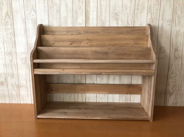 表紙の見える絵本棚*絵本棚*マガジンラック*家具*~ ウォールナット ~90