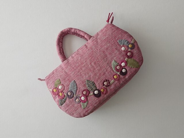 corocoro flower applique bag (M)の画像1枚目