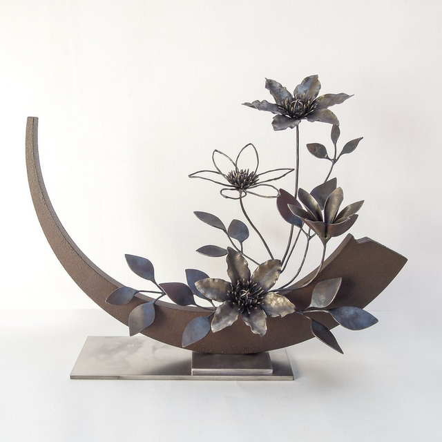 【鉄の植物　カセキの時間シリーズ】OKP-160　天の雫 ークレマチスー