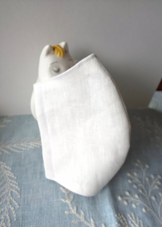 再販！大人大きめ立体リネンとダブルガーゼマスク