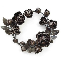 【鉄の植物　カセキの時間シリーズ】OKP-096　薔薇　リース