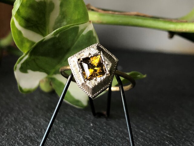Fragment Golden Sphene ring FMR-9L K18YG*K10WGの画像1枚目