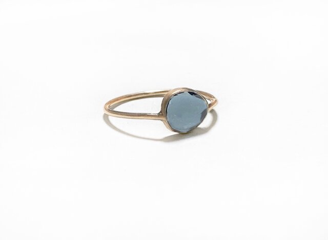 一点もの k18 London Blue Topaz FF リング No.5/ 受注制作の画像1枚目