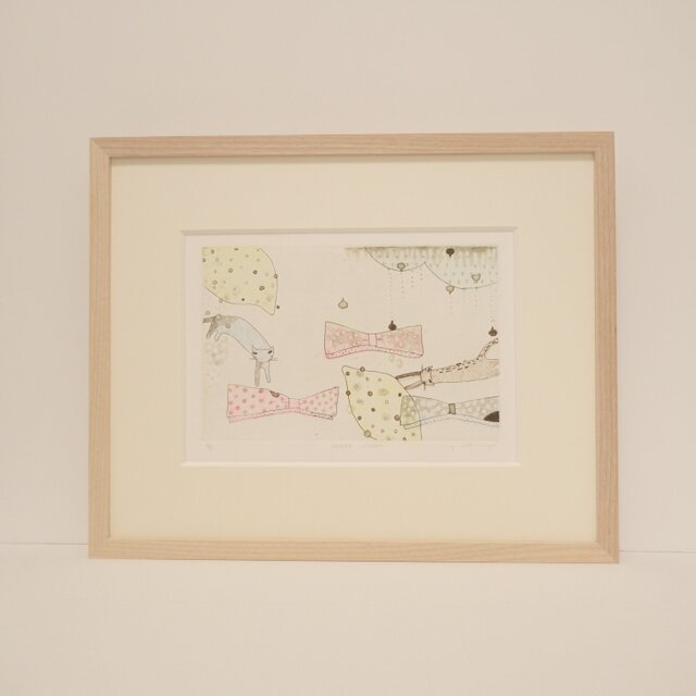 Happy ribbon　額装込み