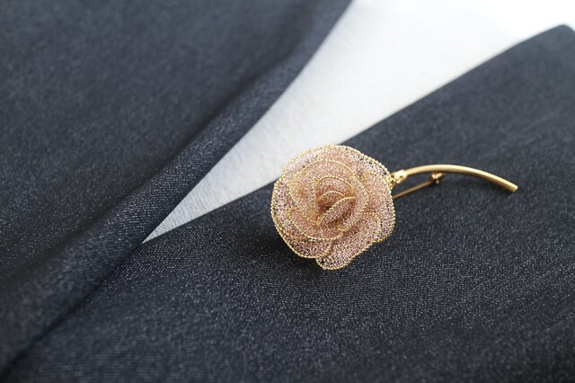 薔薇のブローチ・ロングステムBの画像1枚目