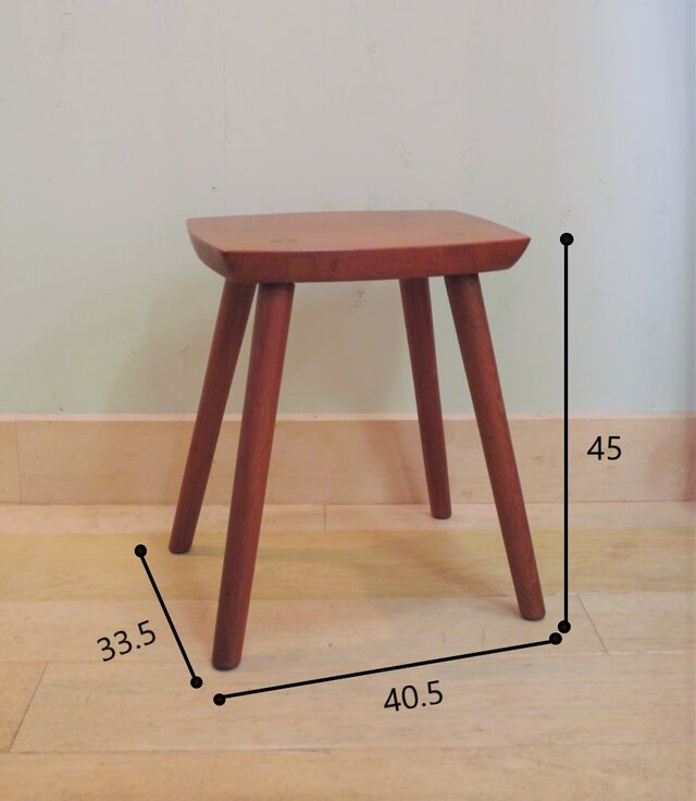 チークのスツール NO.01 - 椅子のハンドメイド・クラフト作品・手仕事品一覧