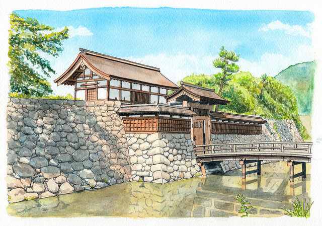 世界で1枚の絵 水彩画原画「松代城」 | iichi 日々の暮らしを