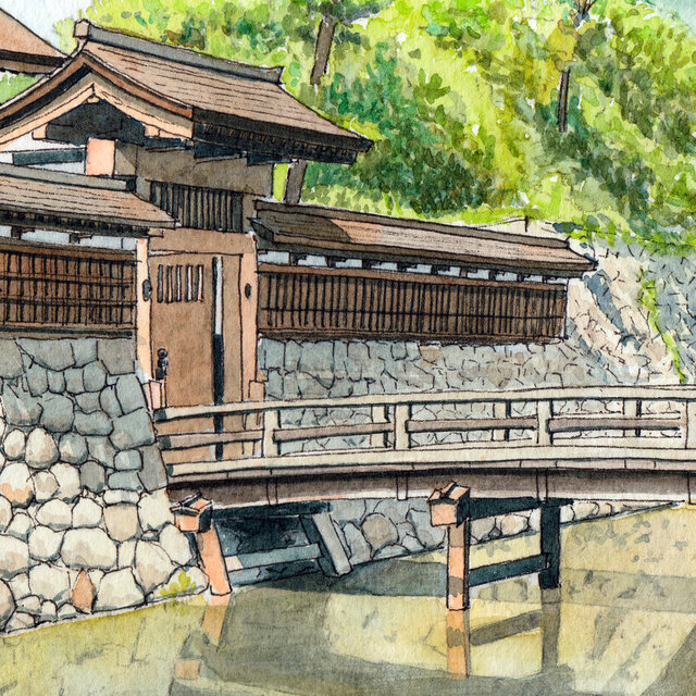 世界で1枚の絵 水彩画原画「松代城」 | iichi 日々の暮らしを心地よく