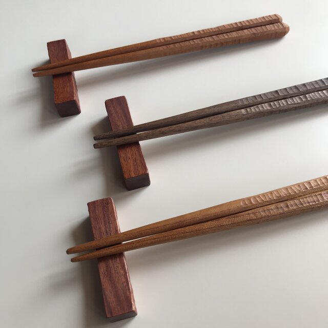 受注制作 お箸、箸置きセット 子供用の画像1枚目