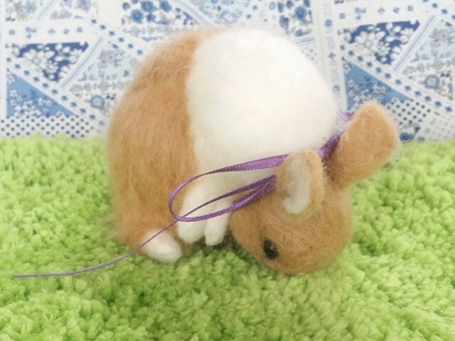 セール 羊毛うさぎm ダッチオレンジ 立ち耳 食ふん Iichi ハンドメイド クラフト作品 手仕事品の通販