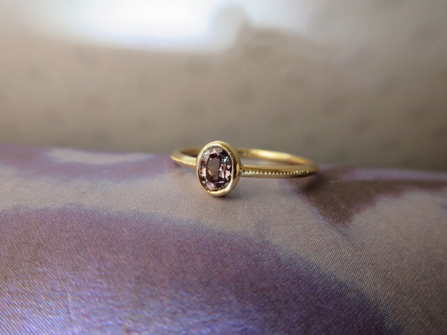 K18 Color Change Garnet Ringの画像1枚目
