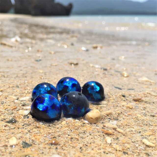 とんぼ玉 ブレスレット メンズ MLサイズ ヘマタイト ほたる玉 12mm