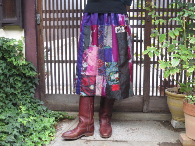 sk様ご注文品銘仙パッチに縮緬も+リバーシブルちょいバルーン♪の画像1枚目