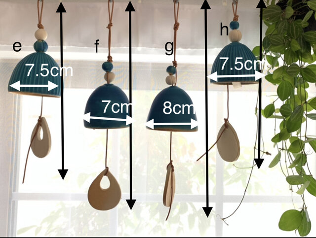 陶鈴（陶器の風鈴 ターコイズブルー | iichi 日々の暮らしを心地よく