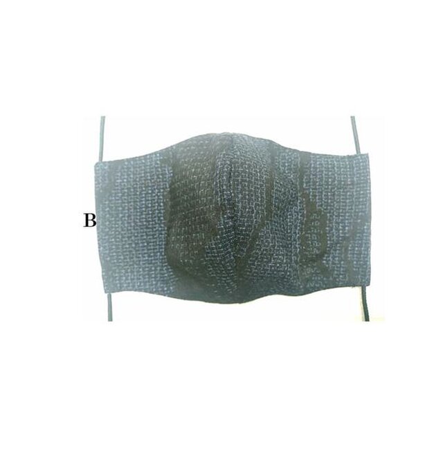 ML20a　紬マスク（Lサイズ・紺・雲柄）