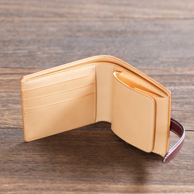 ベルト留め二つ折り財布 カラーオーダー | iichi 日々の暮らしを