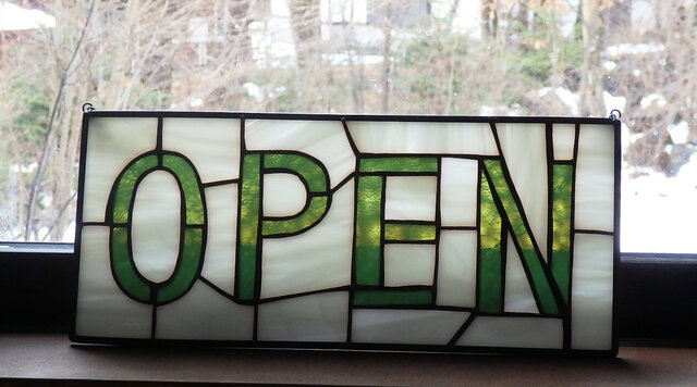ステンドグラス ストアサイン 「OPEN」 | iichi 日々の暮らしを