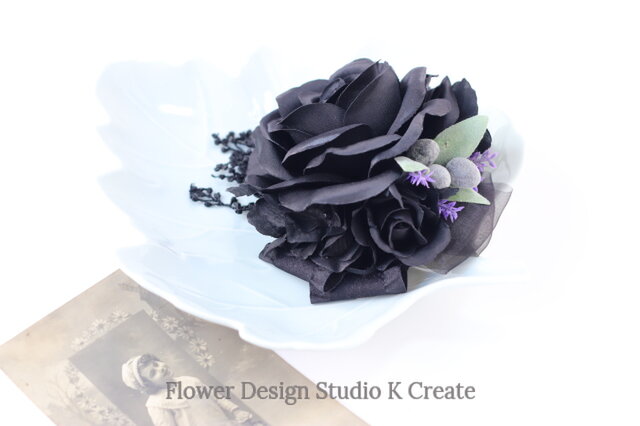 Moitie 黒薔薇コサージュ Moitie 黒薔薇コサージュ Moitie 黒薔薇コサージュ 黒 薔薇