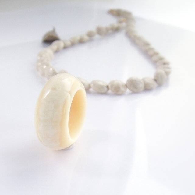 Makkoh✼river stone pendant(ring) 92080の画像1枚目
