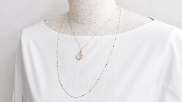 K18 ローズクォーツ ペンダントトップ ダブルカット YK-BL08330