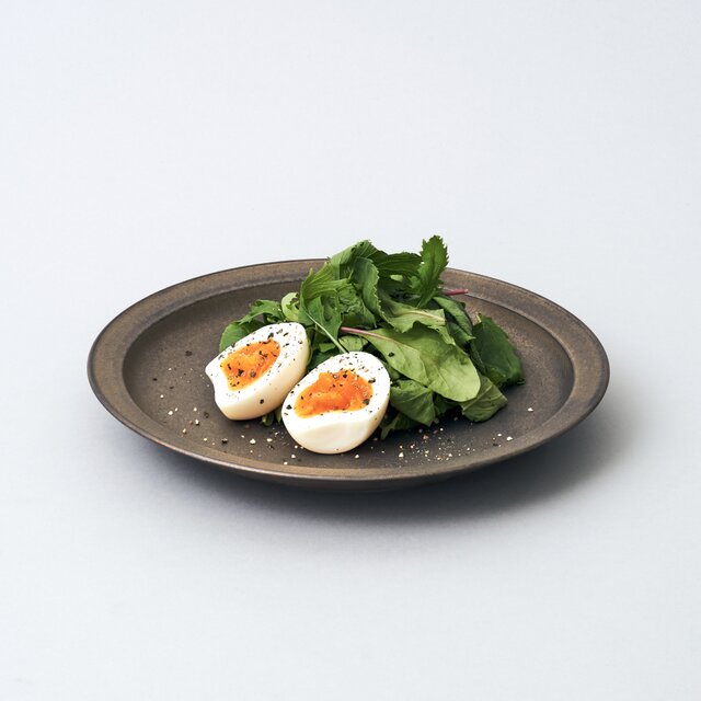 リムプレート・パスタ皿・カレー皿 21cm(ブロンズ/黒)の画像1枚目