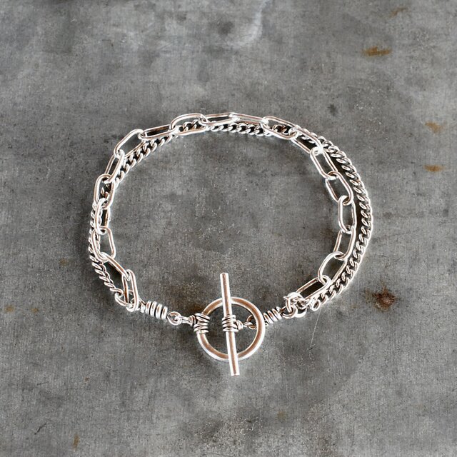 コンビネーション-SV925チェーンブレスレット