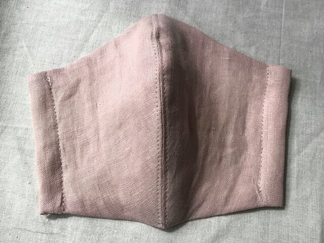 マスク リネン リネンガーゼ ダスティ ピンク 大人用 Iichi ハンドメイド クラフト作品 手仕事品の通販