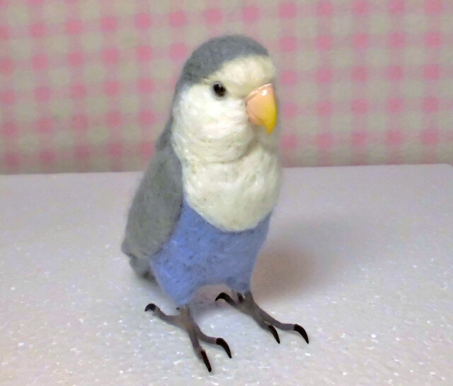 リアルサイズ コザクラインコ バイオレット 羊毛フェルト 受注作成