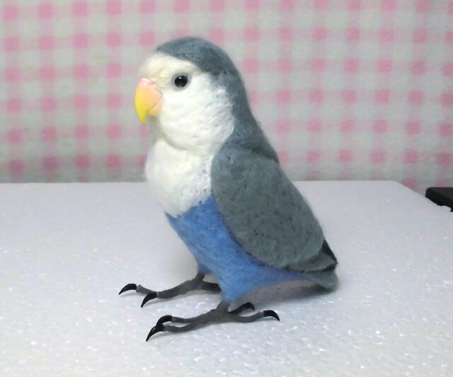 リアルサイズ コザクラインコ バイオレット 羊毛フェルト 受注