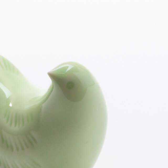 置物 鳥 グリーンの画像1枚目