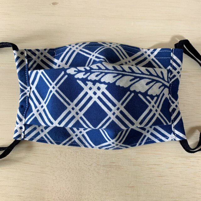 浴衣マスク男女兼用1枚800円 ノーズワイヤー入りの画像1枚目