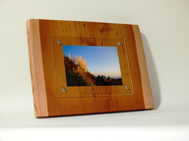 おしゃれな木のフォトフレーム No 12朱里桜の天然木 L 19 Iichi ハンドメイド クラフト作品 手仕事品の通販