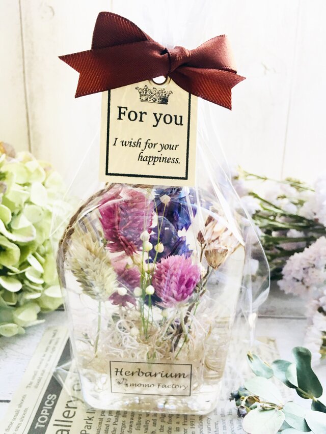 母の日＊ハーバリウム♡PINK ハーバリウム♡母の日 フラワー・リース