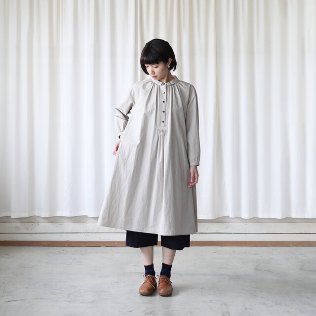 やわらかコットンワンピース(ベージュ)【レディス】の画像1枚目