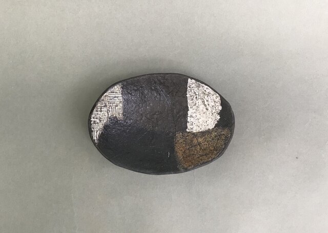 化粧掻き落とし文様(銀彩) 小皿158の画像1枚目