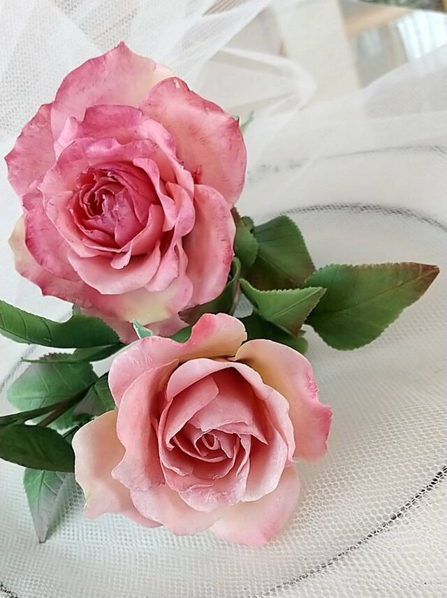 ☆クレイフラワー作品（薔薇・ハロウィン3本)☆ | iichi 日々の