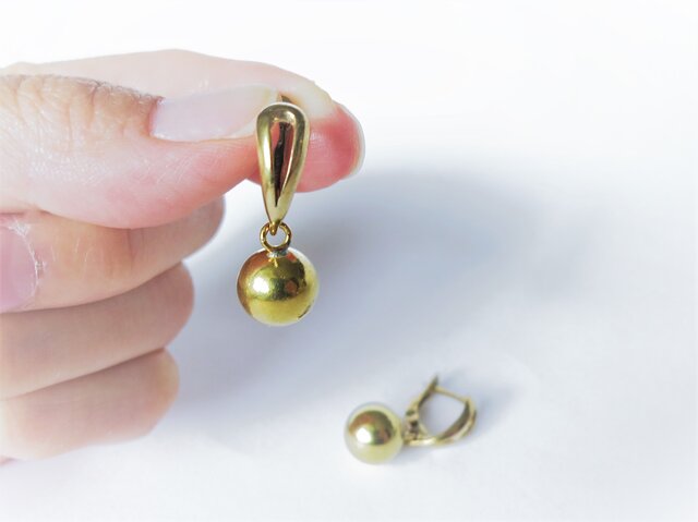ボールピアス vintage ball earrings <PE10-0420>の画像1枚目