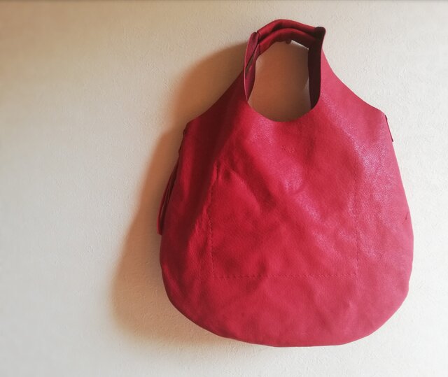 【受注制作】Round tote ピッグスキンの画像1枚目