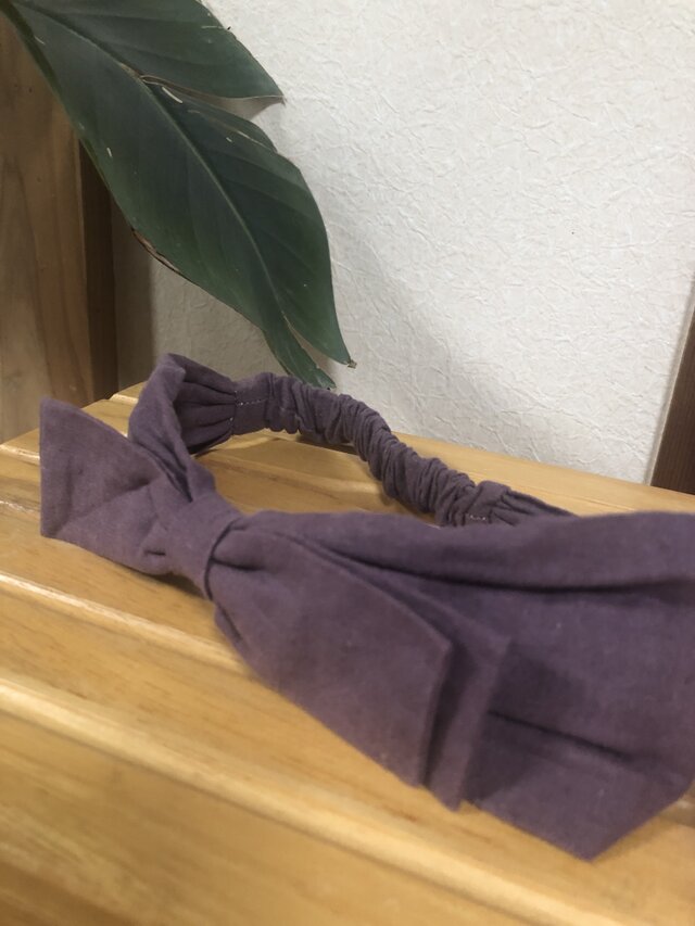 北欧調カラーのヘアバンド【ふじ】大人用の画像1枚目