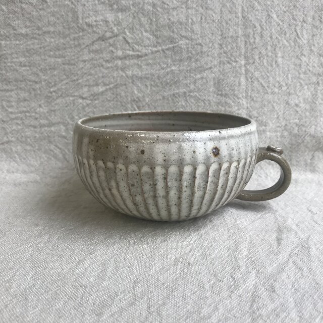 K様ご検討品 粉ひきのスープボウル(細しのぎ柄)の画像1枚目