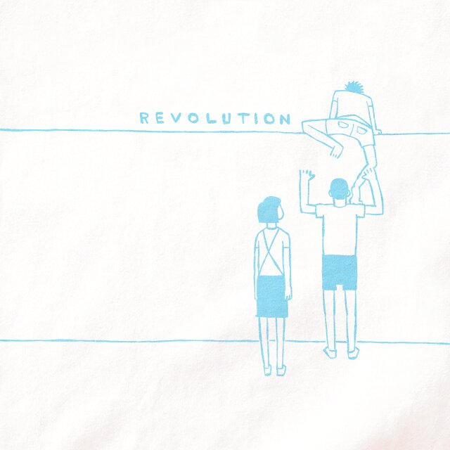 半袖 Tシャツ 『 壁の向こう・水色画 』 メンズ レディース