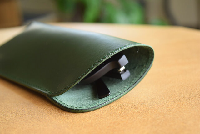 選べるメガネ型アイコン シンプルメガネケース【グリーン】 | iichi