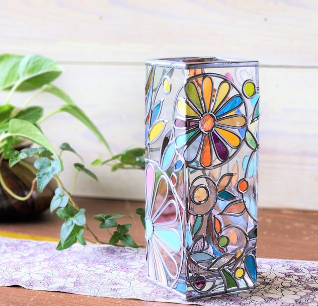 受注:『ノスタルジー』 スクエアガラス花瓶 | iichi 日々の