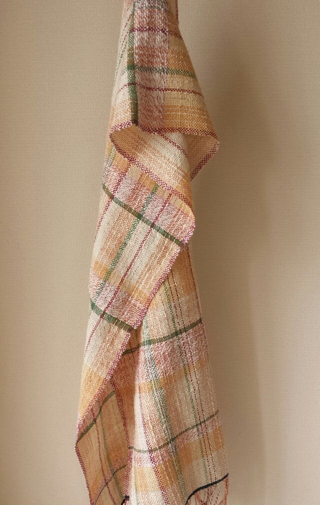 【手織り】木綿のストール#13