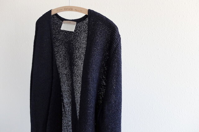 【sale】enrica サマーニットガウン navyの画像1枚目