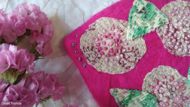 PAZUKI パズキ パッチワーク ストール ピンク 花柄 刺繍 セール】 薔薇模様プリントパッチワークストール （その他