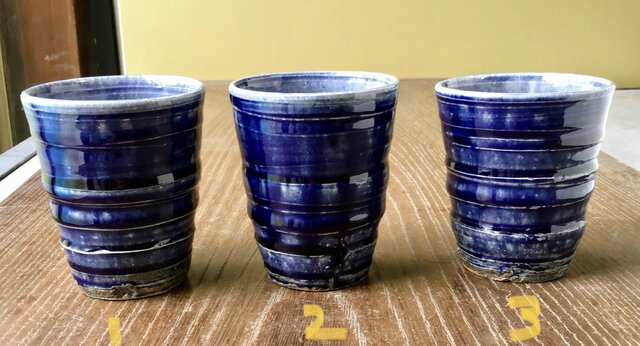 ZAO. BLUEマグカップ 一個2500円 作品番号1は売れましたの画像1枚目