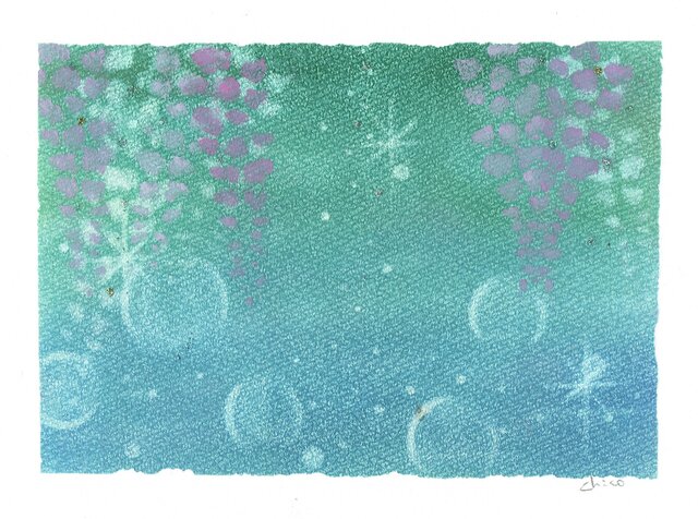 藤の花」パステル原画 | iichi 日々の暮らしを心地よくする