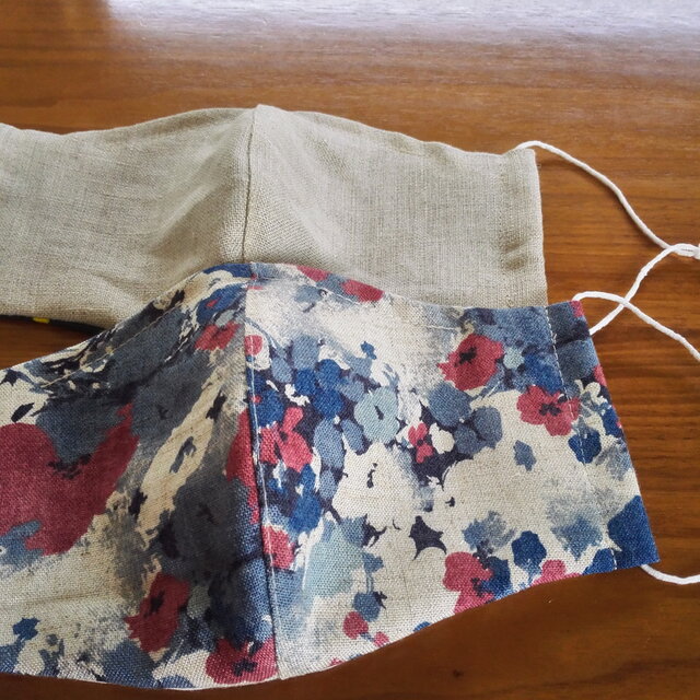 2枚組フィルター&ノーズワイヤーポケット付大人女性用立体マスク